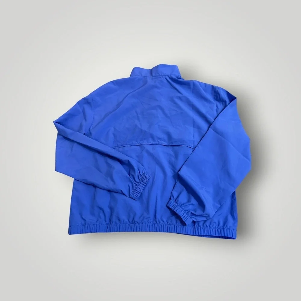 Nike One Dri-FIT Windbreaker Jacket Women Medium Blue Full Zip Athletic Sports
